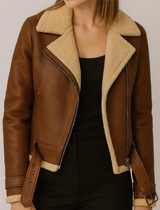 Veste en cuir véritable pour homme, design OEM, col montant et logo frontal, couleur et taille personnalisables, vente chaude - Product Image 4