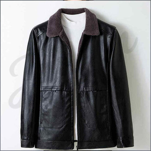 Chaqueta de Cuero Vacuno Personalizada para Hombre, Chaqueta de Motociclista de Moda para Invierno, Chaqueta de Cuero de Lujo para Hombre, Estilo Vintage Retro Biker - Product Image 3