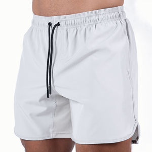Hot Selling Men’s <b>White</b> Board <b>Shorts</b> Quick Dry Polyester <b>Swim</b> <b>Shorts</b> Elastic Drawstring Waist Mid Rise Casual Beach <b>Short</b> Pants - Product Image 2