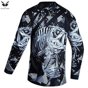 Camisetas de Pesca para Hombre, Color Negro Sólido, Protección Solar, Manga Larga, Camisetas de Pesca de Alto Rendimiento, Camisa Ligera para Actividades al Aire Libre - Product Image 2