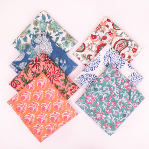 Indian Hand Block Printed Cotton Bandana <b>Boho</b> Gift For <b>Men</b> & Women Floral <b>Scarf</b> Organic Neck Or Hair Wrap Sustainable Accessory - Product Image 2