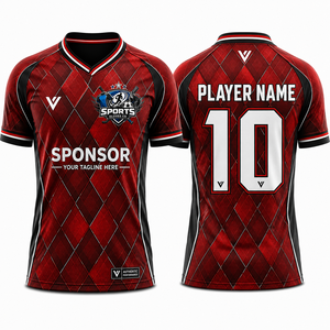 Maillot de football OEM léger en polyester, maille athlétique à séchage rapide, maillot de football d'équipe avec sublimation professionnelle - Product Image 1