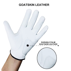 Genuine Leather Waterproof Golf Gloves with Hook and Loop Closure Non-Slip for Left Hand Men Women - Product Image 5