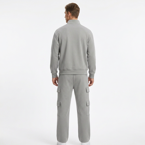 Conjunto de Chándal Cargo Unisex Personalizado con Cremallera de Cuarto, Bolsillos Utilitarios, Ropa Urbana al por Mayor, Fabricante de Prendas B2B - Product Image 2