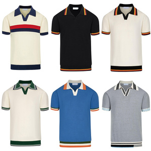 Suéteres de Punto Personalizados al por Mayor de Alta Calidad para Verano 2025, Playeras de Punto para Hombre, Estilo Polo a Rayas, Fabricante de Suéteres de Punto OEM/ODM - Product Image 6
