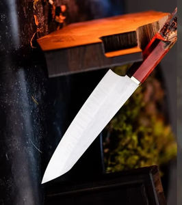 Couteau Santoku en acier inoxydable de qualité supérieure, manche en résine, ambidextre, fait main, couteau de chef, cadeau DIY pour père/mère, personnalisation OEM - Product Image 4