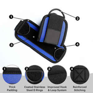Correas de Tobillo Acolchadas de Neopreno con Compresión Profesional para Entrenamiento, Accesorios de Gimnasio, Ajustables para Levantamiento de Pesas - Product Image 5