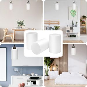 3 Confezioni di Cartucce Filtranti in Vetro Opalino Bianco Satinato di Alta Qualità e Blocchi di Carbone per Sostituzione Paralumi - Product Image 2