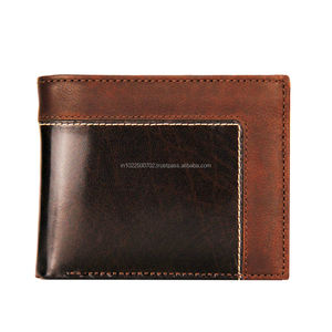 Cartera de cuero plegable RFID minimalista para hombre de moda cierre abierto longitud corta poliéster geométrico logotipo personalizado cierre abierto corto - Product Image 3