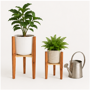 Modern Wooden Plant Stand Handcrafted Solid Wood Flower <b>Pot</b> <b>Holder</b> for Indoor Living Room & Balcony Planter Display Rack - Product Image 4