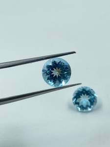 Topacio Azul Cielo Natural de 8 mm y 4.49 Quilates, Corte Redondo, Piedra Suelta para Joyería - Product Image 4