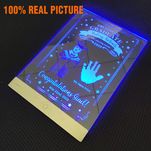 Plaque photo personnalisée en acrylique illuminée avec motif animal de dessin animé - Plaque commémorative - Product Image 2