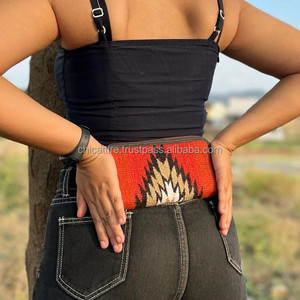 Bolso de mano de cuero de tela azteca occidental para mujer, monederos multicolores, carteras multiusos de cuero acolchado azteca únicas, novedad - Product Image 3