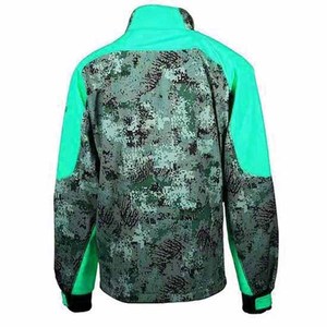 Veste de chasse pour homme en softshell marron à imprimé léopard respirante à capuche avec poches pour une utilisation en plein air en hiver - Product Image 4