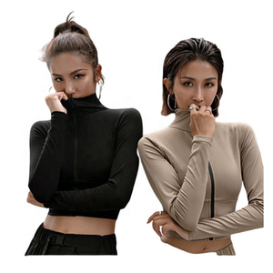 Vente en gros de hauts athlétiques de haute qualité à imprimé licou chemisiers côtelés avec logo personnalisé T-Shirts de fitness décoration à trous été hiver - Product Image 1