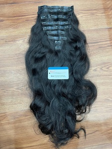 Extensions de cheveux naturels vietnamiens à clipser, prix de gros, grand stock, lisses, double trame, mèches complètes - Product Image 3