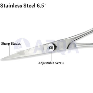 Stainless Steel Hairdressing Scissors <b>Set</b> Professional Cutting and Thinning Shears Adjustable Tension <b>Screw</b> Finger Rest - Product Image 3