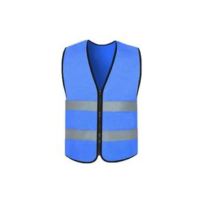 High Visibility Safety Vest Reflective Yellow with Two <b>Silver</b> Stripes Lightweight Work Wear for Outdoor Use - Product Image 3