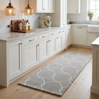 Premium Custom Wool Kitchen Runner Rug Geometric Pattern Hand Tufted Luxury Long Carpet Latex Backing Direct Manufacturer Supply