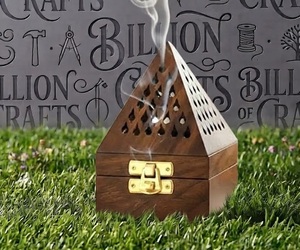 Wooden <b>Incense</b> Burner Bakhoor Holder Aromatic Diffuser Ventilated Triangle <b>Box</b> for Home Decor - Product Image 2