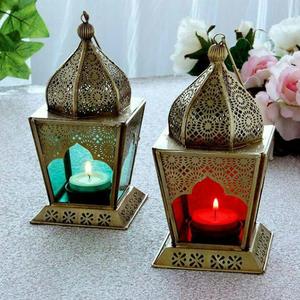 Lanterne marocaine dorée de haute qualité, best-seller, pour la décoration de table de mariage, décoration de la maison, décoration du Ramadan - Product Image 1