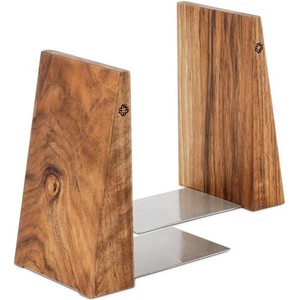 Bamboo Wood wooden <b>bookends</b> and desk organizers OEM Custom Wholesale | Aqdus Saleem India - Product Image 4