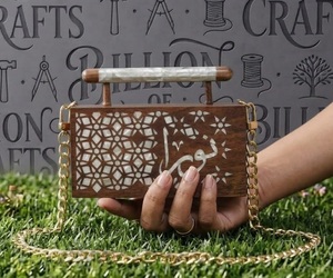 Pochette de soirée de luxe en bois incrusté de nacre avec chaîne, qualité supérieure, best-seller au Moyen-Orient - Product Image 2