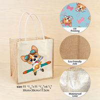 Sac fourre-tout en toile de jute, en coton laminé, réutilisable, écologique, avec logo personnalisé imprimé, pour les courses, la plage, vente en gros