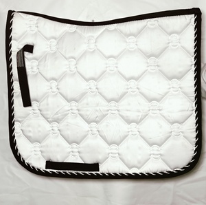 Tapis de selle blanc pour cheval, style tendance, remplissage inter-mesh - Product Image 3