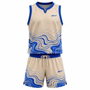 Conjunto de Uniforme de Baloncesto para Hombre, Jersey sin Mangas de Malla Transpirable, Pantalones Cortos con Cintura Elástica, 100% Poliéster de Secado Rápido para Juego en Equipo - Product Image 1