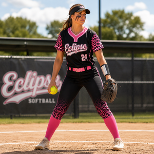 Conjunto de Uniforme de Béisbol para Mujer, Sublimado, de Poliéster, Transpirable, Jersey de Manga Corta con Pantalones con Cinturón, Superventas - Product Image 5