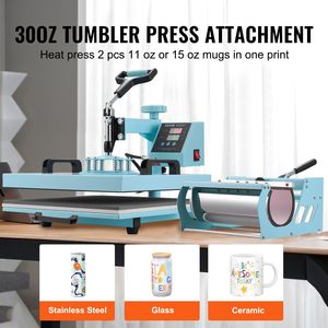 Pressa a Caldo 15x15 Pollici 8-1 per Trasferimento Termico, per Tumbler da 6-30 oz, Girevole a 360 Gradi per Stampa su Magliette - Product Image 3