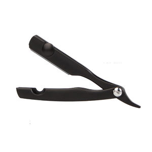 IKZARSA Maquinilla de Afeitar de Una Sola Hoja, Hoja de Acero Inoxidable, Mango Metálico, Herramienta para Afeitar Cuerpo y Cara, Uso Profesional, Color Negro para Hombres - Product Image 2