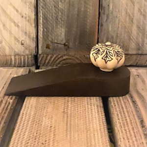 Vintage Mahogany Acorn Doorstop Handmade Rustic Doorstop With Vintage Non-Slip Wood Door Wedge - Product Image 5