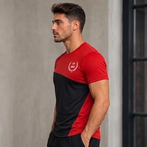 T-shirt pour homme, coupe ample, respirant, séchage rapide, écologique, poids lourd, haute qualité, logo imprimé DTF personnalisé - Product Image 3