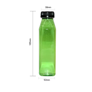 Bouteille en plastique PET vide jetable de qualité alimentaire pour jus d'orange et boissons, avec bouchon à vis Unalilia B0604, 200 pièces, 350 ml, 12 oz - Product Image 2