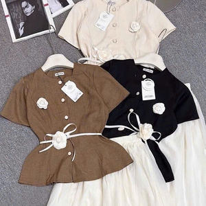 Conjunto de dos piezas de verano para mujer, ropa cómoda, natural, a la moda, lavable, con empaque personalizado, de fabricante vietnamita. - Product Image 6