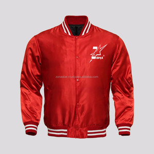 Veste de baseball universitaire en satin style High Street pour hommes Vêtements de rue d'hiver avec logo personnalisé et broderie privée 3D - Product Image 5