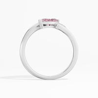 Großhandel Rosa Marquise Weißer Moissanit Klassischer Krappenfassung-Zertifizierter Eternity-Ring 10K Massivgold 0,69 Karat Rhodium-Plattiert