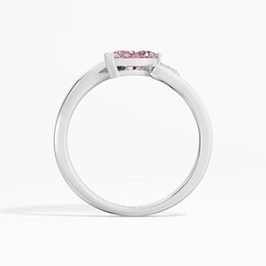 Anillo de Eternidad Clásico con Moissanita Blanca Marquise Rosa, Engaste de Garras, Certificado, 0.69 Ctw, Bañado en Rodio, Venta al por Mayor, Pedidos B2B a Granel - Product Image 3