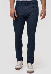 Jean en denim bleu ciel délavé à l'acide, coupe droite, effet usé, grande taille, respirant, avec logo personnalisé brodé et imprimé vintage pour homme - Product Image 5