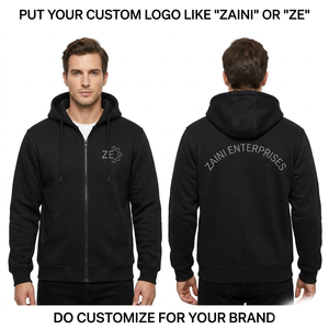 240g Premium Polyester Fleece Puller <b>Jacket</b> Black Custom Logo Embroidery Print Full Zip ODM <b>Men's</b> Autumn Running Waterproof - Product Image 1
