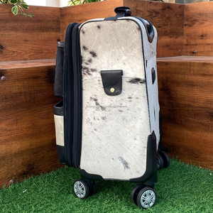 Wholesale Large Capacity Cowhide Luxury <b>Suitcase</b> Genuine Leather Travel Luggage Trolley Bag for Business Trip <b>Spinner</b> Luggage - Product Image 3