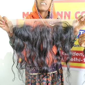 Cuticule de cheveux naturels vierges naturels de qualité alignés non traités 13*4 Extensions de cheveux humains indiens droits frontaux - Product Image 2