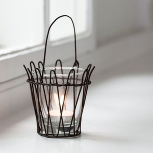 Wire Mesh Hanging Lantern Iron Wire Hanging Votive <b>Tea</b> <b>Light</b> <b>Holder</b> Wire and Glass Hanging Votive Candle <b>Holder</b> - Product Image 4