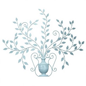 Modern Metal Floral Wall Art Set Handmade Stainless Steel Decor Irregular Shape Single-piece Package Hanging Customized <b>Frame</b> - Product Image 2
