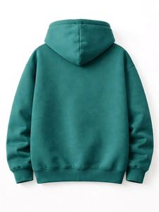 เสื้อฮู้ดดี้ผู้หญิงสีเขียว ผ้าสแปนเด็กซ์/คอตตอน ทรงหลวม แขนยาว ลายตัวอักษร ระบายอากาศได้ดี เป็นมิตรกับสิ่งแวดล้อม เหมาะสำหรับฤดูหนาว - Product Image 2
