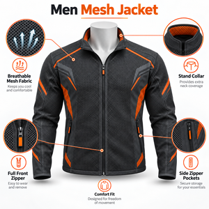 Nouvelle veste en mesh pour homme 2026 de haute qualité, dotée d'un matériau ventilé, d'une mobilité flexible et d'une construction durable pour le sport - Product Image 6