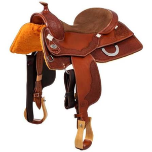 Selle Western de luxe en cuir véritable, faite à la main, confortable et durable, pour l'équitation, le ranch et les sentiers. - Product Image 3