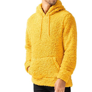 Factory Direct High Quality Sherpa Hoodies Custom Logo Soft Plush <b>Warm</b> <b>Fleece</b> Pullover For Men Winter Wholesale - Product Image 6